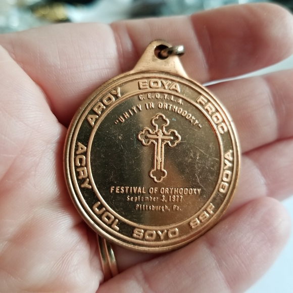 Vintage 1977 Pittsburgh Pennsylvania Festival of Orthodoxy religious medal - Picture 3 of 12